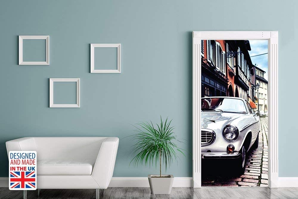 WALPLUS WD10046 Vintage Car Wall Sticker, Vinyl, Multi-Colour, 103 x 5.4 x 5.4 cm - Image 3