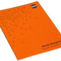 RHINO Stationery A4 Book-Keeping Book | Hardback Account Book | 32 Pages | Journal Ruling | Orange Cover