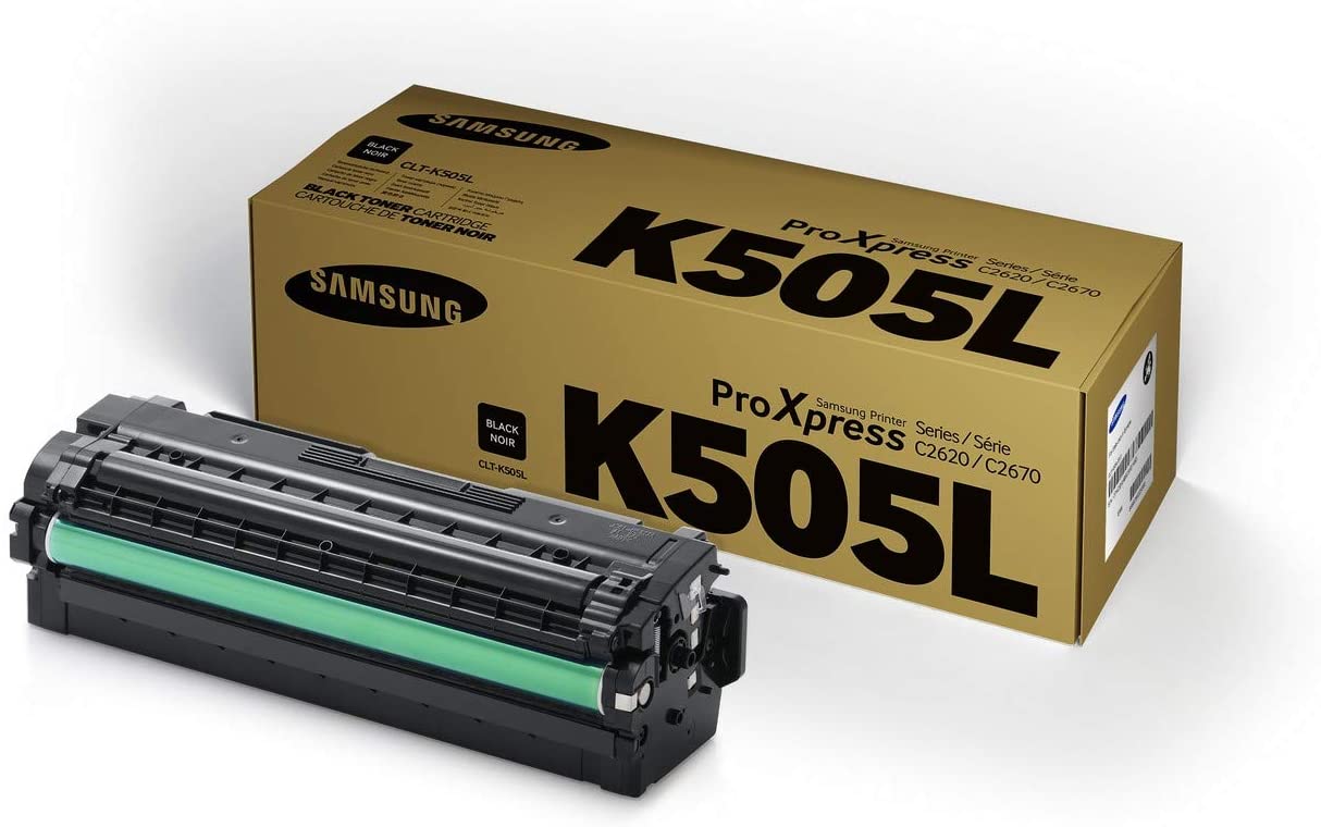 Samsung SU168A CLT-K505L High Yield Toner Cartridge, Black, Pack of 1