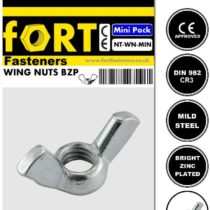 Merriway BH02779 Wing Nut M6 (1/4 inch) - Bright Zinc Plated, Pack of 15
