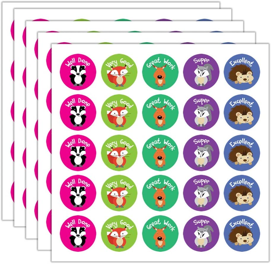 SuperStickers Animals Variety Sticker (Pack of 125 x 28mm Stickers),DMS13614, Multi-coloured - Image 3