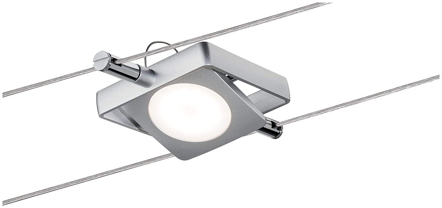 Paulmann 94089 cable luminaire LED 1x4W MacLED lamp for cable system 12V DC spot chrome matt cable luminaire incl. fixed lamp