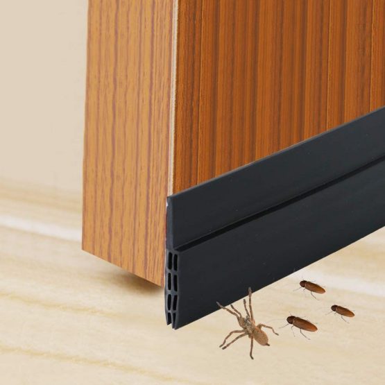 Door Draught Excluder, Door Weather Stripping, Rubber Door Draft Sweep Stopper for Door Soundproof by YOUSHARES （Black） - Image 4