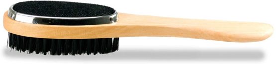 3 in 1 clothes brush, lint brush, and pet hair removal brush, with wooden shoe horn handle