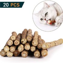 onebarleycorn - Cat Catnip Sticks,Teeth Grinding Chew Toy for Cat Kitten Natural Matatabi Dental,Pack of 20 pcs