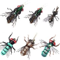 YZD Realistic Fly Fishing Flies Set Dry Mosquito Bottle Flies Bumble Wasp Steelhead Rainbow Trout Handmade Fishing Lure Flyfishing
