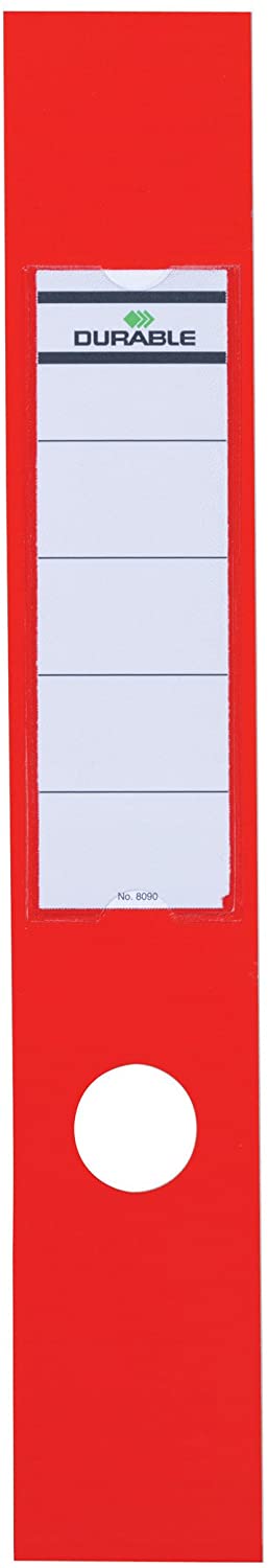 Durable Ordofix Self-Adhesive Spine Labels, red, 60mm / Narrow folder