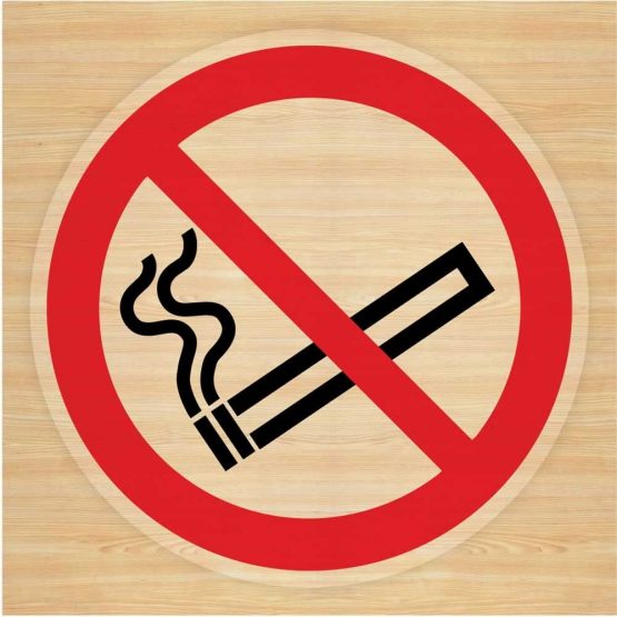 Pack of 2 x No Smoking Signs (75mm) Stickers clear self-adhesive vinyl car taxi bus windows - Image 2