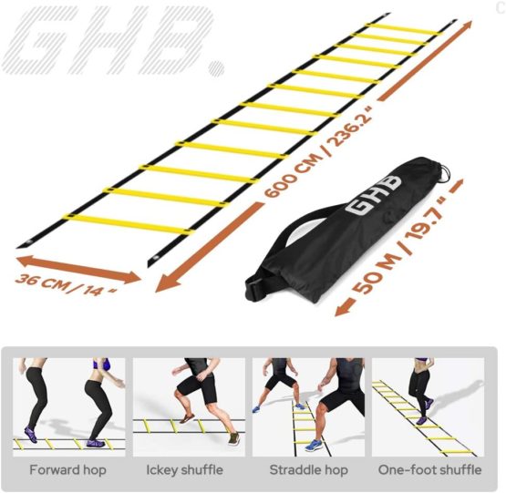 GHB Agility Ladder Speed Ladder 6M 12-Rung for Kids Adults Football Speed Training - Image 3