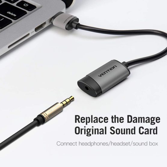 Vention Externe USB Soundkarte, 3,5-mm-Kopfhörerbuchse TRRS Audio Adapter Stereo Headset Mikrofonadapter für PS4, Laptop, Headset, PC, Windows, Headset-Lautsprecher,Raspberry pi - Image 2