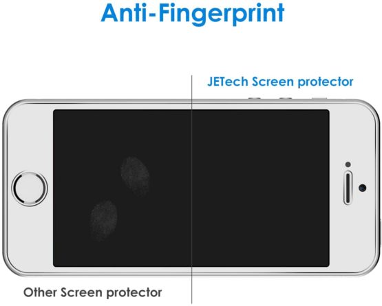 JETech Screen Protector for iPhone SE (2016 Edition), iPhone 5s, iPhone 5c and iPhone 5, Tempered Glass Film, 3-Pack - Image 4