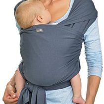 Hoppediz 5.40 m Elastic Newborn and Premature Baby Sling GOTS (Anthrazite)