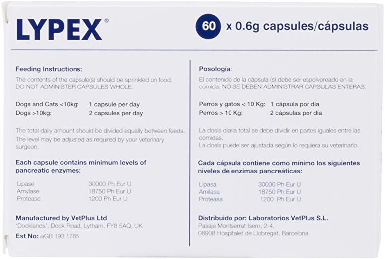 Lypex Capsules for Dogs and Cats 60 Pack, 60 count (Pack of 1) - Image 2