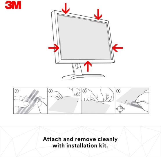 3M Privacy Filter - 20.0 inch Widescreen 16:9 - PF20.0W9 - Image 4