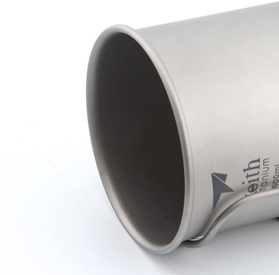 Keith 300ml/900ml Titanium Cup Outdoor Tableware Camping Travelling Foldable Handle Cup - Image 3