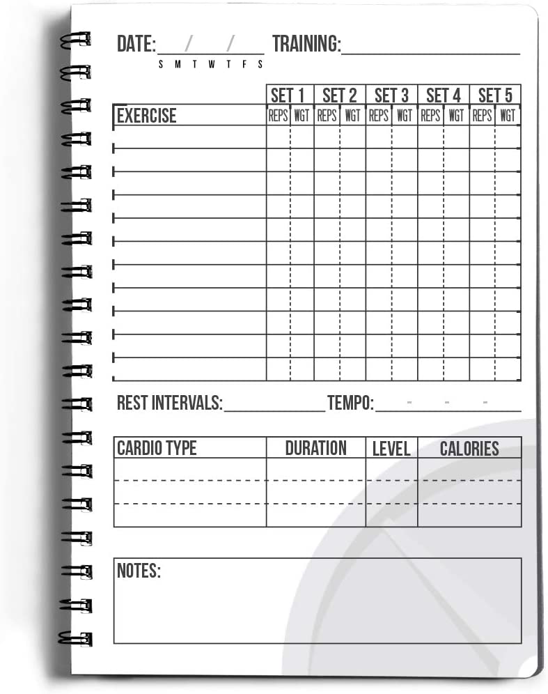Workout Planner for Daily Fitness Tracking & Goals Setting, A5 Size, 6” x 8”, Charcoal Grey, Improved Thicker Cover - Image 3