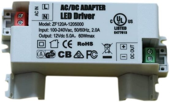 ADOGO® LED Transformer LED Power Supply- 60W 12V DC, 5A - Constant Voltage for LED Strip Lights and G4, MR11, MR16 LED Light Bulbs - Image 3