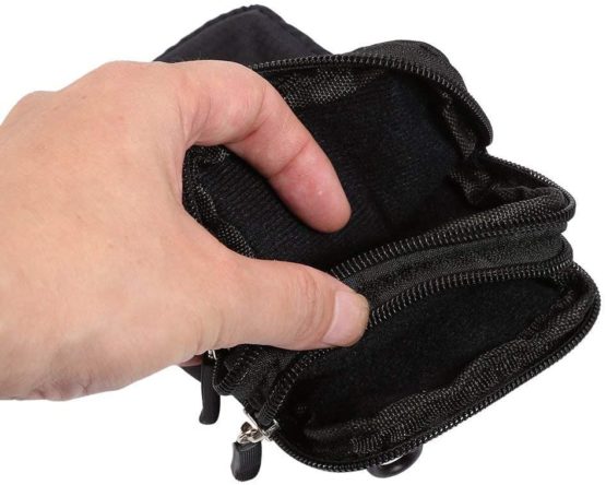 Cell Phone Belt Clip Pouch Crossbody Bag, 6.0" Mini Wrist Handbag Case Outdoor Sport Phone Cross Body Shoulder Messenger Bag Pockets with Zipper Waist Wallet Purse Holster with Locking Carabiner Hook - Image 3