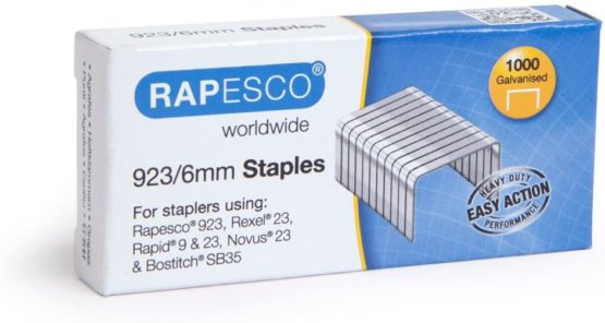 Rapeso 1235 923/6 mm (Type 23) Staples - Box of 1,000