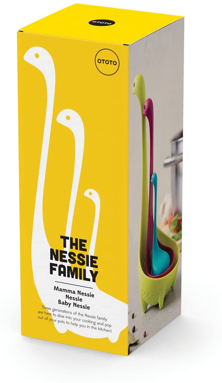 OTOTO The Nessie Family, Pack of 3 Tea Infuser, Soup Ladle, and Colander, Cute Kitchen Accessories, Cooking Gifts - Image 2