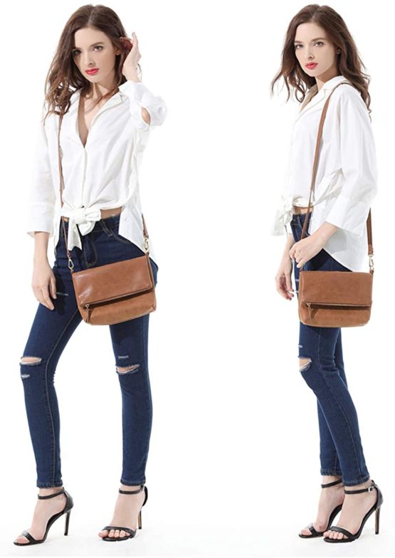 Leather Phone Bag,Multi-pocketed Phone Messenger Purse, Small Phone Cross Body Bag for Women,Mini Shoulder Bag with Strap Card Slots,Christmas Gifts - Image 3