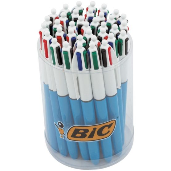 BIC 4 Colours Original Ballpoint Pens Medium Point (1.0 mm) – Pot of 36