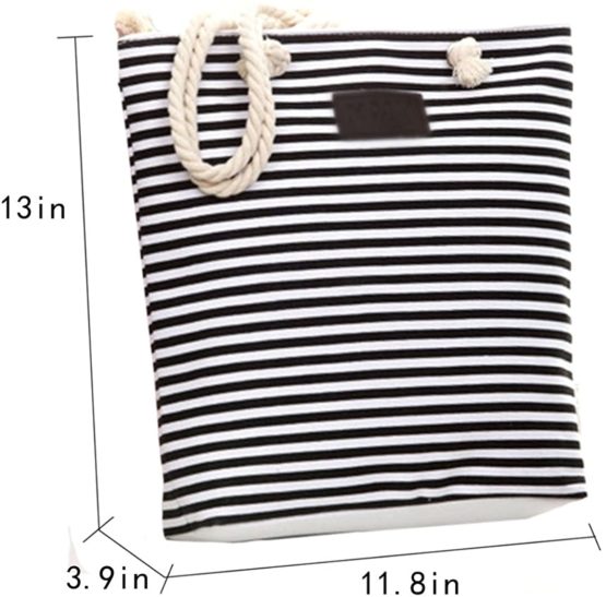 Millya Canvas Travel Tote Bag Oversized Shoulder Bag 13.5 Inch Holiday Beach Bag Shopping Bag - Image 2