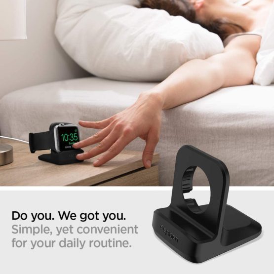 Spigen S350 Designed for Apple Watch Stand for 45mm/44mm/40mm Series 7/6/SE/5/4 and 42mm/38mm Series 3/2/1 - Black - Image 2