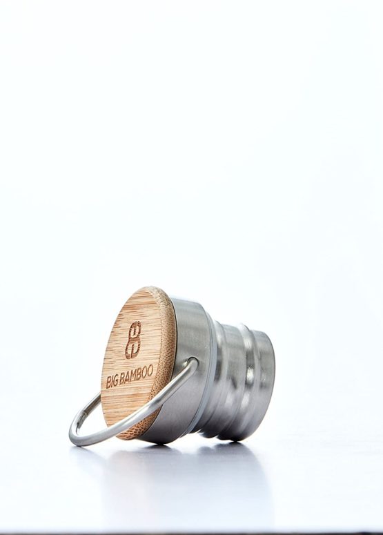 Big Bamboo Sustainable Stainless Steel Water Bottle 600ml - BPA Free, Leak Proof, Eco Friendly, Double Wall Insulated for Cold/Hot Drinks - Image 3