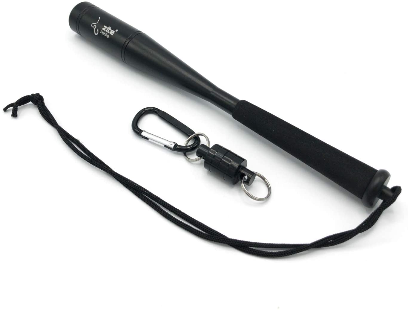 Zite Fishing Fish Killer Aluminium 25cm - Fish Stunner with Non-Slip Handle - Magnetic Carabiner for Trouser Waistband