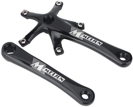 Crankset for Bicycle Mountain, 1Pair 170MM Mountain Road Bike Alloy Single Crankset Repair Parts Accessory