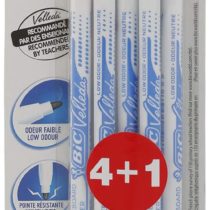 BIC Velleda 1721 Whiteboard Pens - Assorted Colours, Pack of 4+1