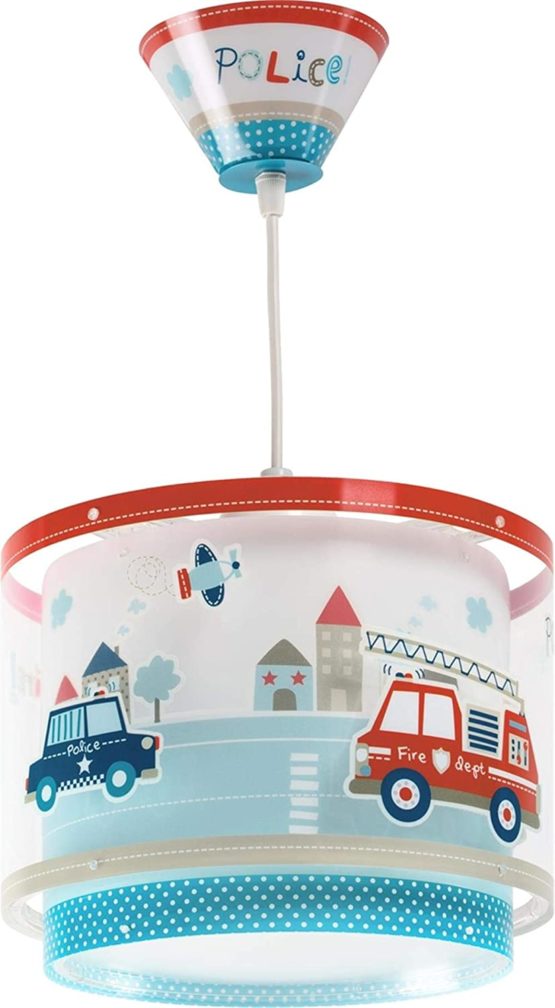Dalber Hanging lamp Police, Blue, Red, White