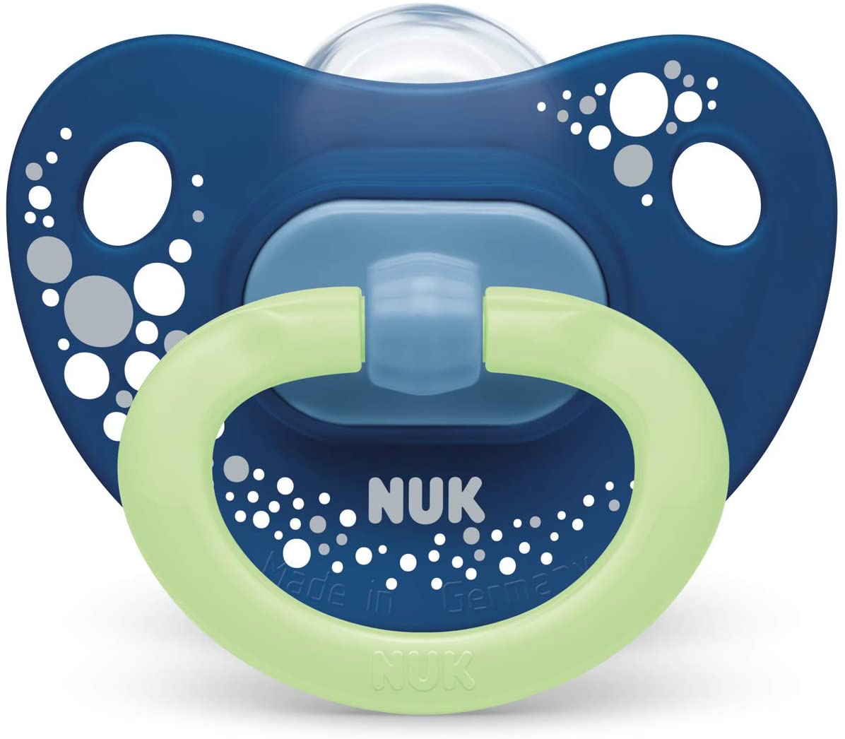 NUK Happy Nights Baby Dummies | 0-6 Months | Glow in the Dark Soothers