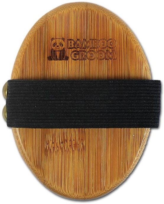Bamboo Groom Palm Brush with Boar Bristles for Pets - Image 3