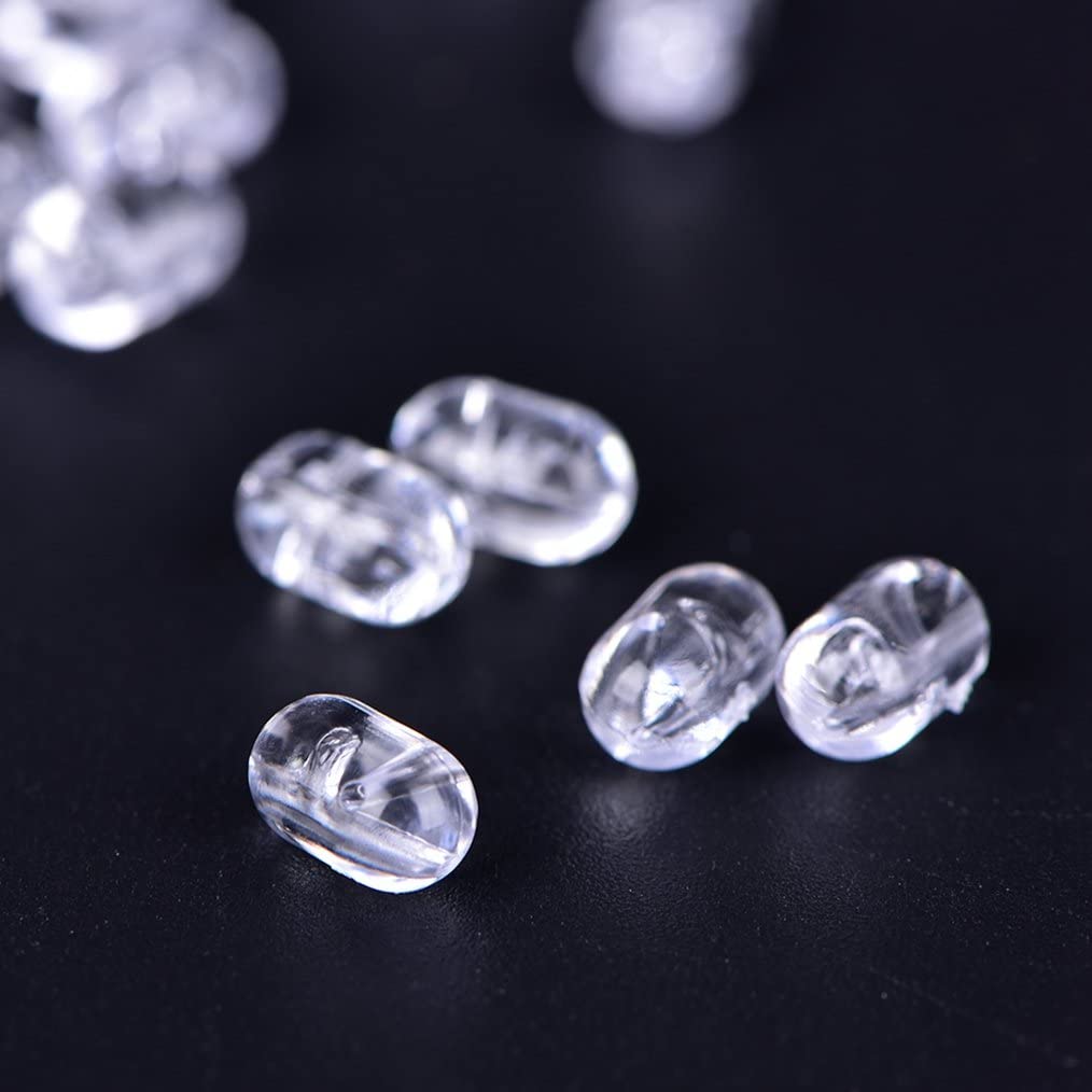 NewShot 100x Oval Fishing Rig Double Pearl Drill Cross Beads Transparent Beads Sea Fishing Lure Floating Float Tackle (5 x 8mm) - Image 3