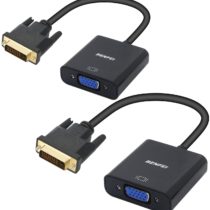 Active DVI-D to VGA Adapter, BENFEI 2 Packs DVI-D 24+1 to VGA Male to Female Adapter