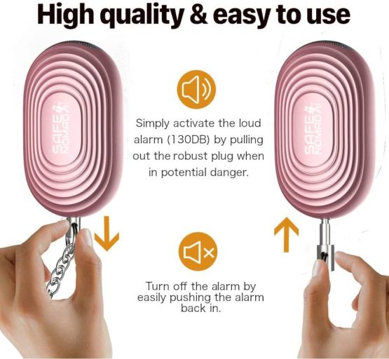 Personal Alarm for Women with LED Flashlight. Rose Gold, Small & Stylish Police Approved Loud (130db) Panic & Rape Alarm with Keychain for Girls, Kids, Students and the Elderly. - Image 4