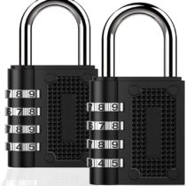 4 Digit Combination Lock, Code Padlock Use for School Locker, Gym Padlock, Employee Locker, Hasp, Parking Lock, Fence(2 Pack)