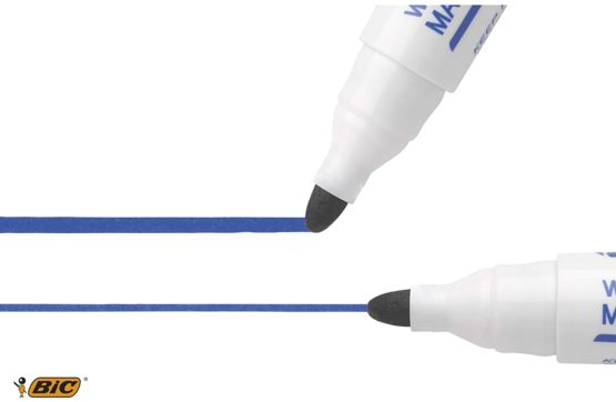 Bic Velleda 1701 Ecolutions Whiteboard Pens, Blue - Box of 12 - Dry Erase Pens for Whiteboards in School or Office - Image 3