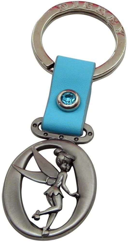 Tinker Bell Letter O Pewter Keyring, Turquoise, 1