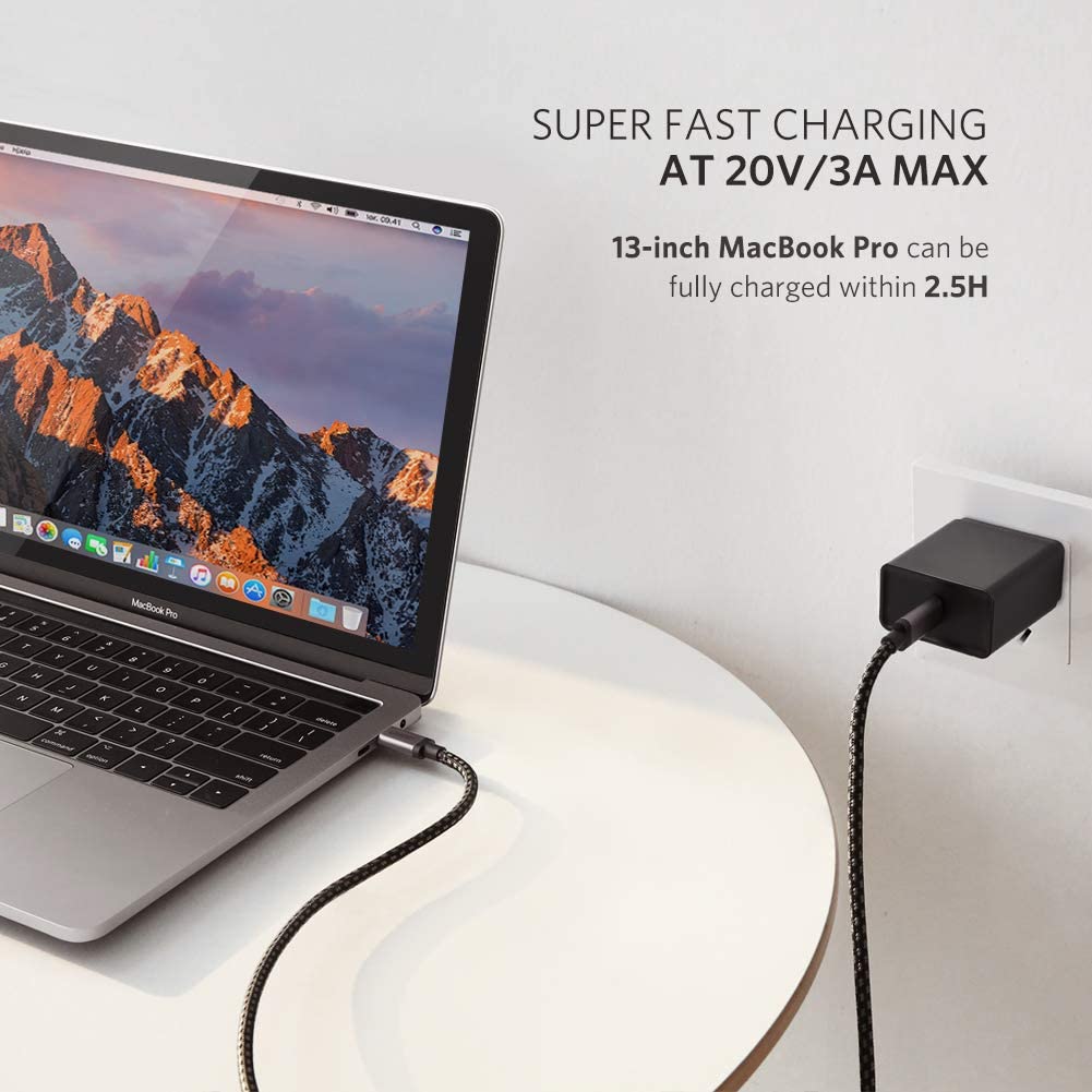 UGREEN USB C to USB C Charger Cable 60W USB C 3.1 5Gbps 4K@60Hz Video Display USB C Cable Compatible with MacBook Pro/Air - Image 2
