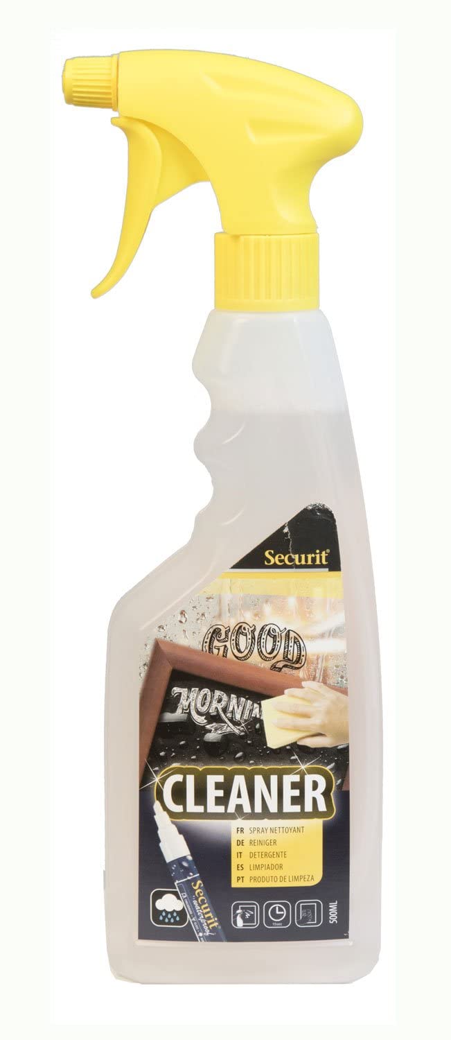 Securit Liquid Chalkmarker Pen Cleaning Spray 500ml, Remove Residue Liquid Chalk From Blackboards & Chalkboards