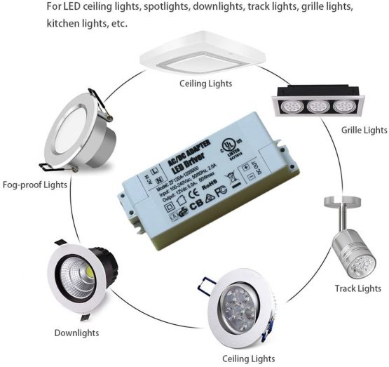 ADOGO® LED Transformer LED Power Supply- 60W 12V DC, 5A - Constant Voltage for LED Strip Lights and G4, MR11, MR16 LED Light Bulbs - Image 4