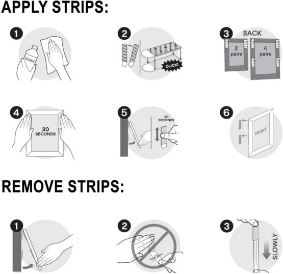 Command 3M 12ct Pack Picture & Frame Hanging Strips Sets Medium Size White Damage-Free - Image 4