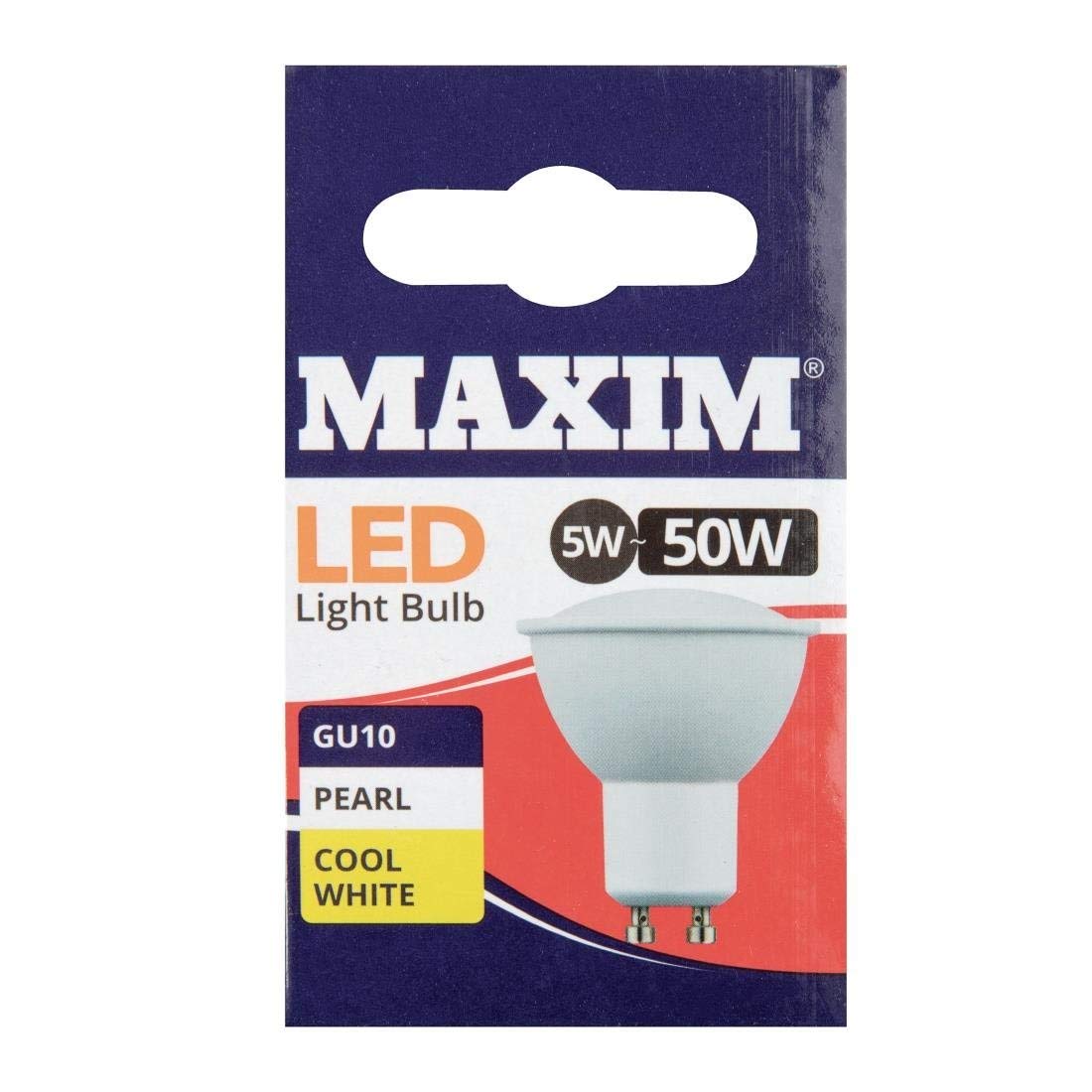 Maxim LED GU10 Pearl Cool White - 5watt (50watt) (Pack 10), 50MLGU10CW5X10 - Image 2
