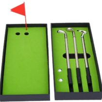 VGEBY Golf Pen Set, Metal Mini Golf Club Models Ballpoint Pen Flag Set Desktop Golf Ball Pen Set Golf Accessories