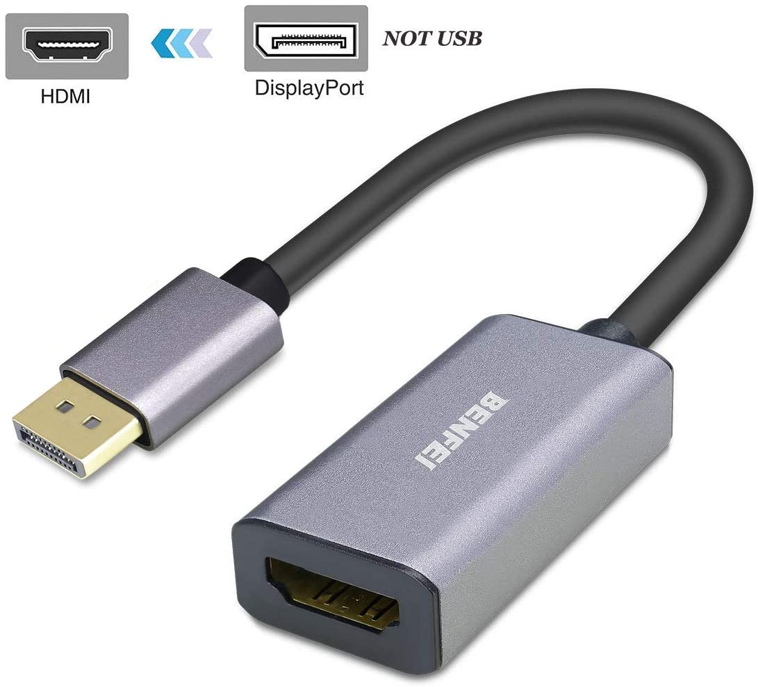 DisplayPort to HDMI Adapter, BENFEI DisplayPort Input to HDMI Output