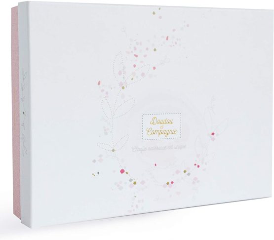 Doudou et Compagnie DC3498 RABBIT OF SUGAR Rose - Box protects health book and blanket - Pink - Image 4