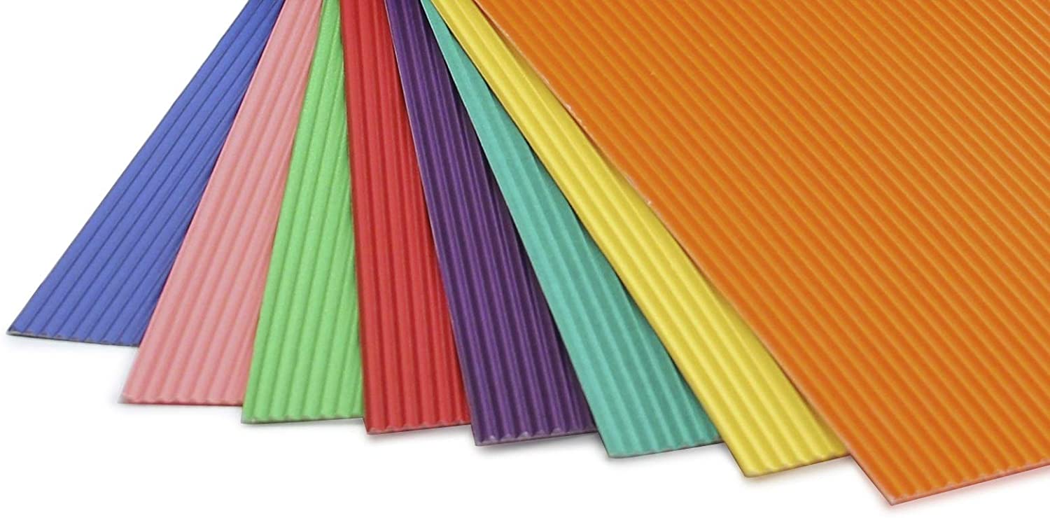 Hygloss Paper Corrugated Sheets 8.5-Inch x 11-Inch-Brights – BigaMart